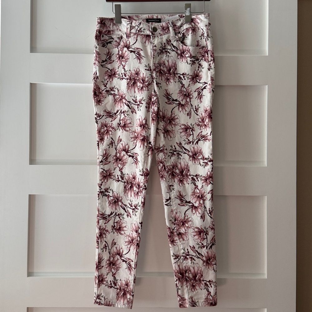 Needle & Cloth Floral Print Skinny Ankle Jeans